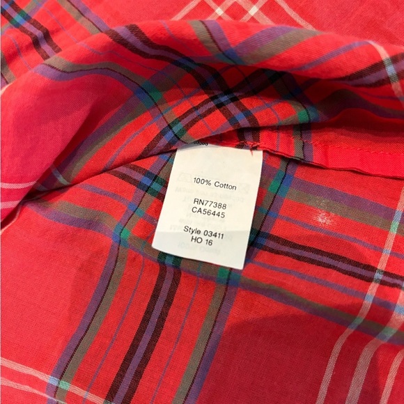 J. Crew Factory  Small Shirt Classic Button-Down Perfect Fit Multi-Color Plaid - Picture 6 of 8